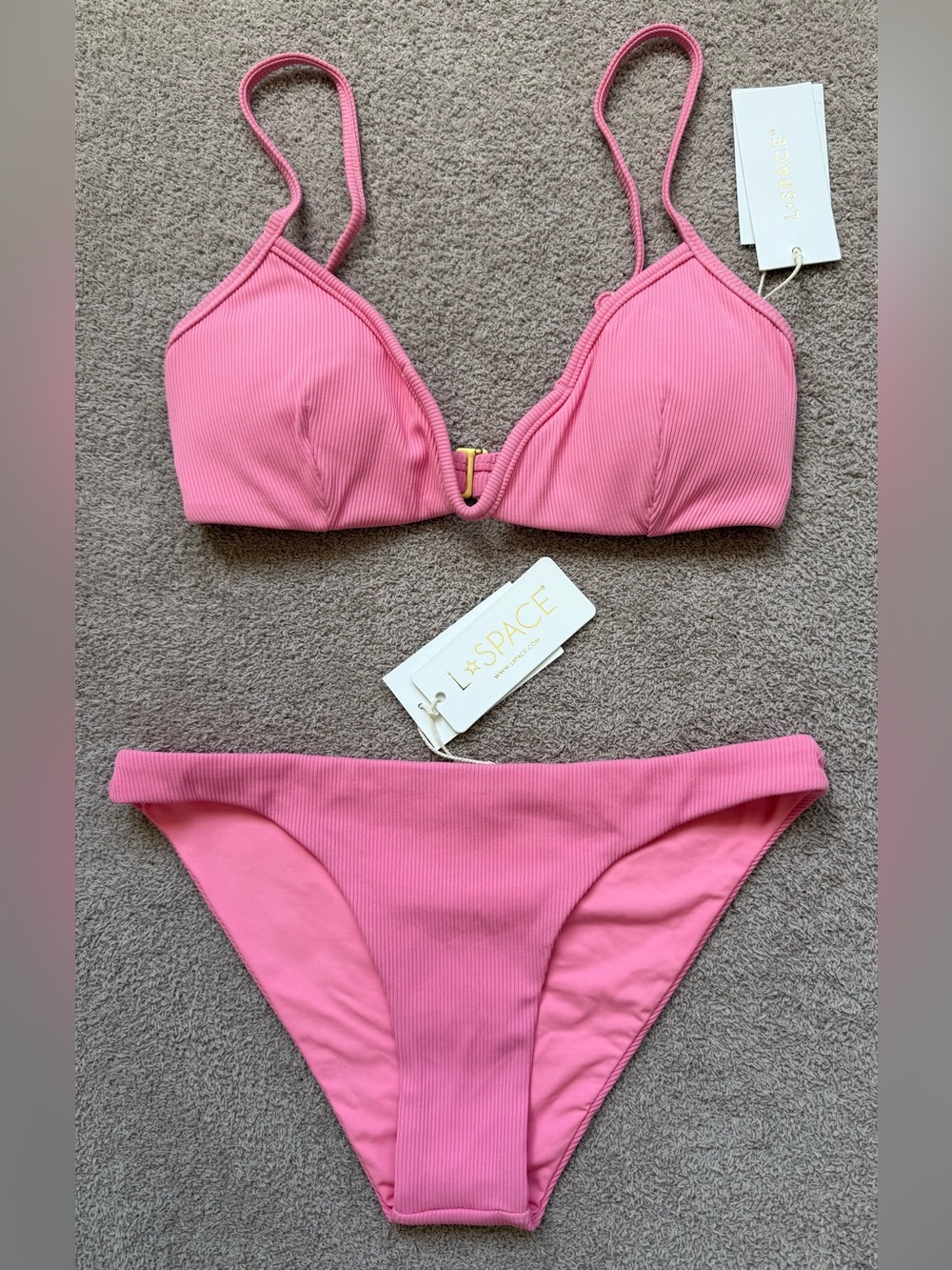l*Space - SET - Helena Top/ Ribbed Camacho Bottoms - GUAVA